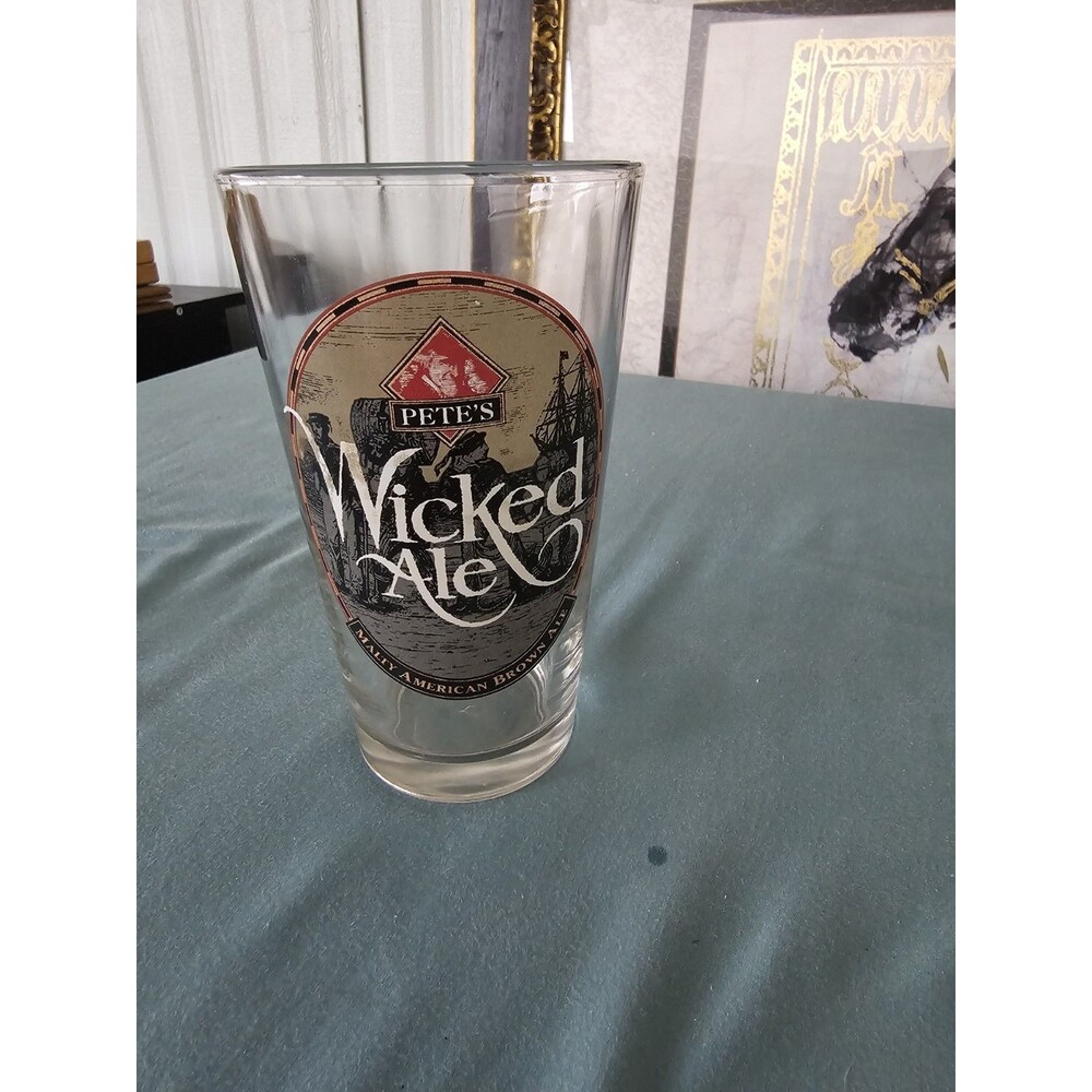 Pete's Wicked Ale America’s Premiere Microbrewery Beer Pint Drinking Glass